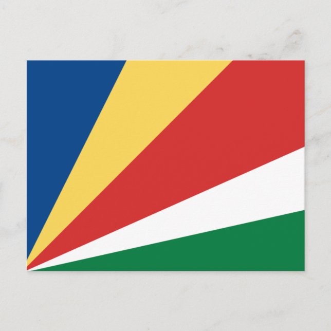 Cartão Postal Bandeira das Seicheles (Frente)