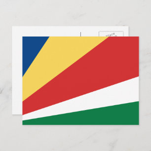 Cartão Postal Bandeira das Seicheles, pavilhão das Seicheles