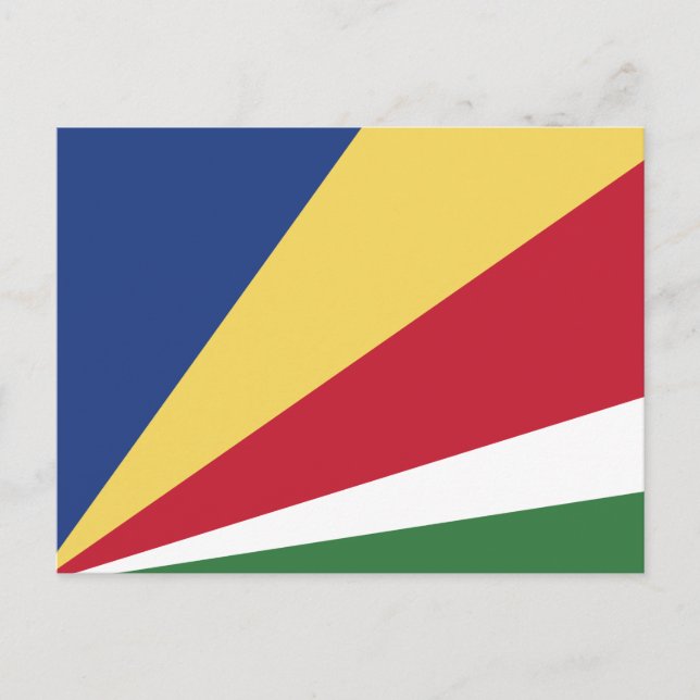 Cartão Postal Bandeira das Seychelles (Frente)