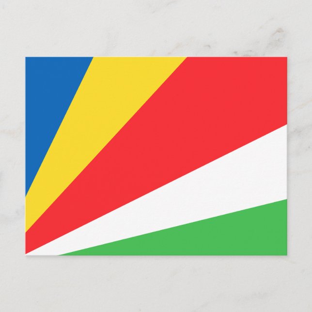Cartão Postal Bandeira das Seychelles (Frente)