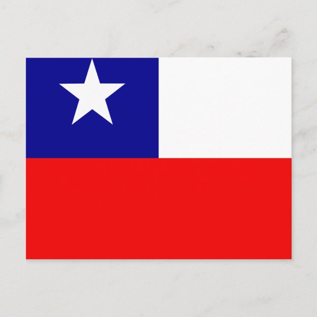 Cartão Postal Bandeira de alta qualidade no Chile (Frente)