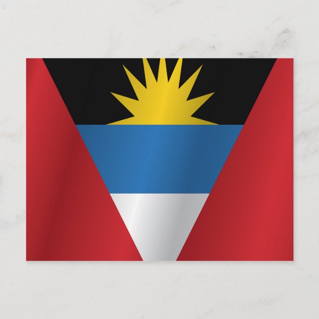 Cartão Postal Bandeira de Antígua e Barbuda (Frente)