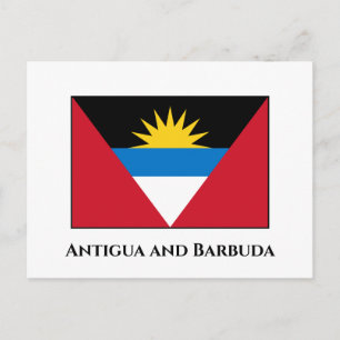 Cartão Postal Bandeira de Antígua e Barbuda