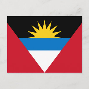 Cartão Postal Bandeira de Antígua e Barbuda