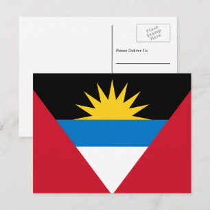 Cartão Postal Bandeira de Antígua e Barbuda, Antíguan Barbudan
