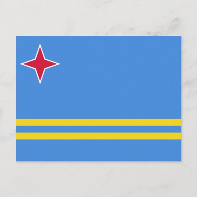 Cartão Postal Bandeira de Aruba (Frente)