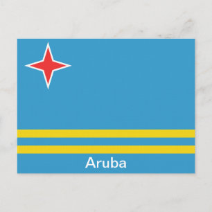 Cartão Postal Bandeira de Aruba