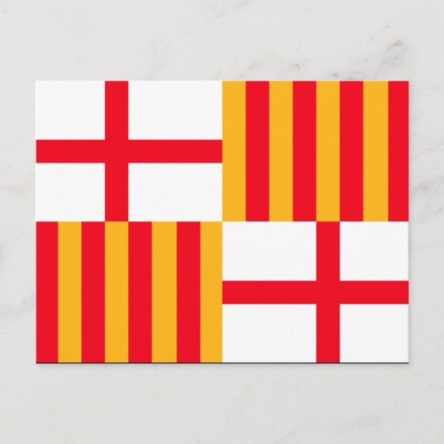 Cartão Postal Bandeira de Barcelona (Frente)