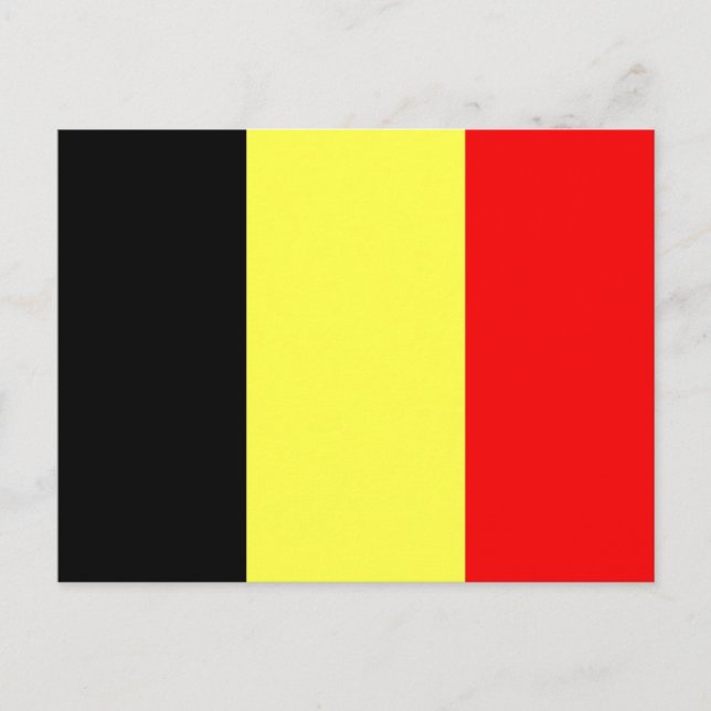 Cartão Postal Bandeira de Bélgica (Frente)