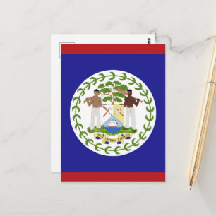 Cartão Postal bandeira de Belize