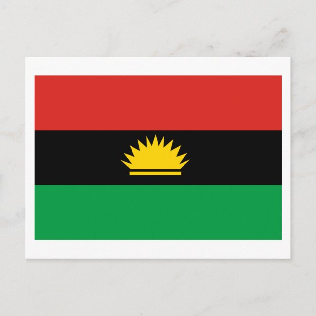 Cartão Postal Bandeira de Biafra (1967-1970) (Frente)