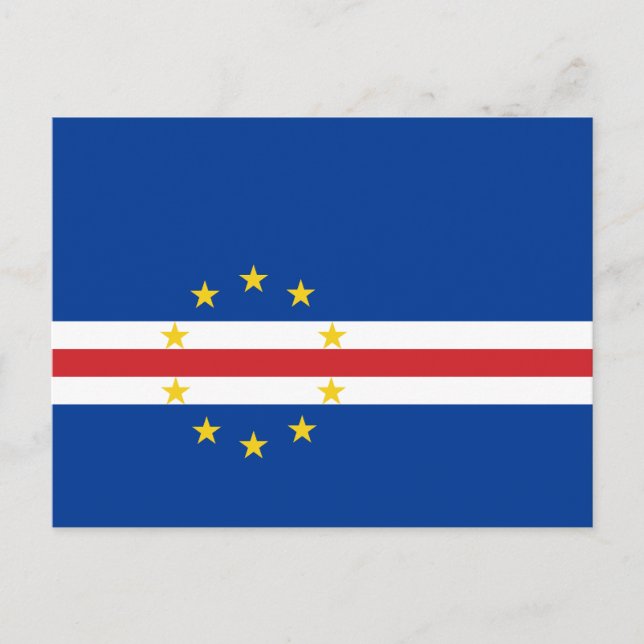 Cartão Postal Bandeira de Cabo Verde (Frente)
