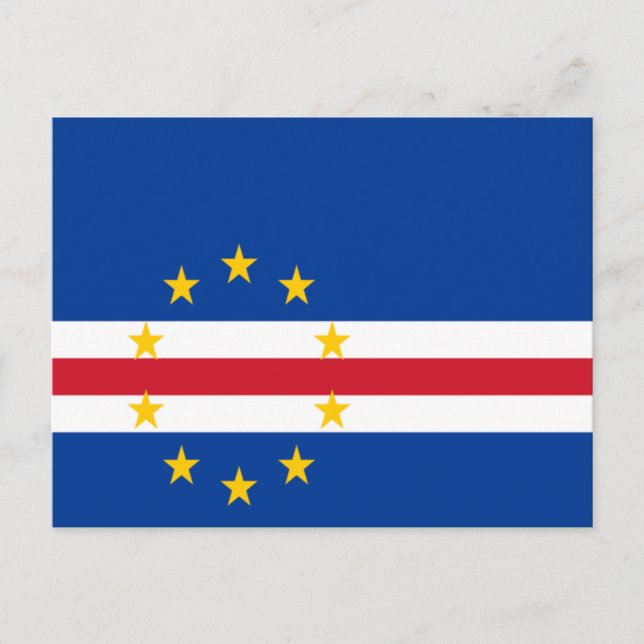 Cartão Postal Bandeira de Cabo Verde (Frente)