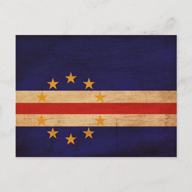 Cartão Postal Bandeira de Cabo Verde (Frente)