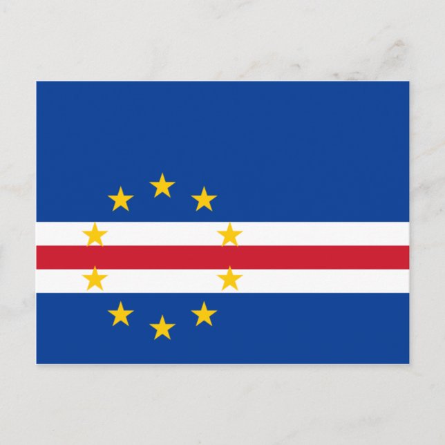 Cartão Postal Bandeira de Cabo Verde CV (Frente)