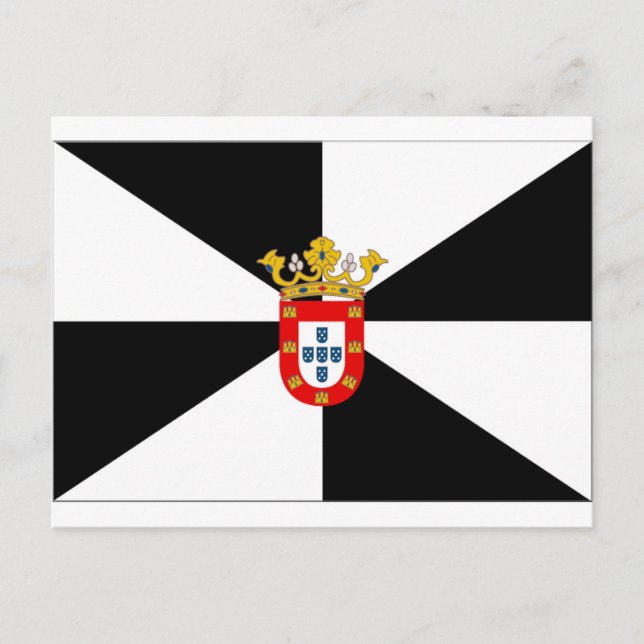 Cartão Postal Bandeira de Ceuta (Espanha) (Frente)