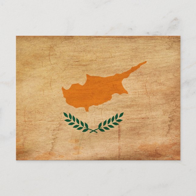Cartão Postal Bandeira de Chipre (Frente)