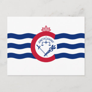 Cartão Postal Bandeira de Cincinnati, cartão-postal de Ohio