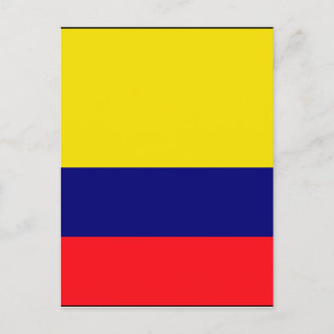 Cartão Postal Bandeira de Colômbia
