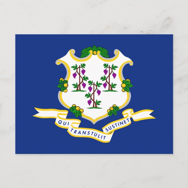 Cartão Postal bandeira de Connecticut (Frente)
