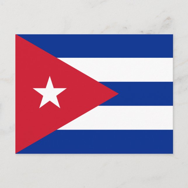 Cartão Postal Bandeira de Cuba (Frente)