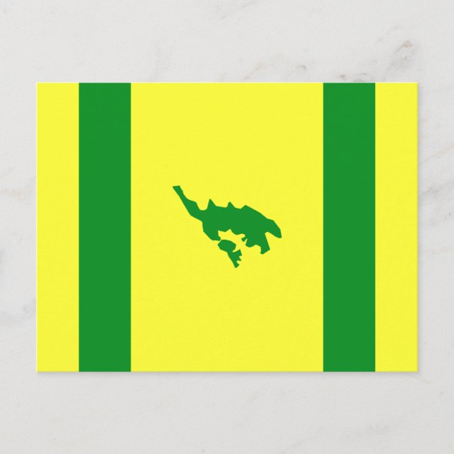 Cartão Postal Bandeira de Culebra, Porto Rico (Frente)
