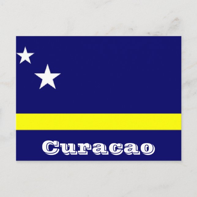 Cartão Postal Bandeira de Curaçao (Frente)