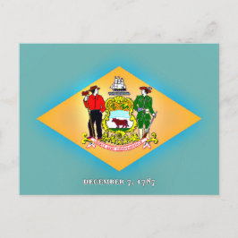 Cartão Postal Bandeira de Delaware
