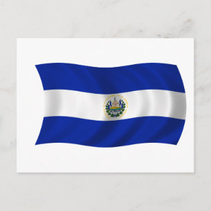 Cartão Postal Bandeira de El Salvador