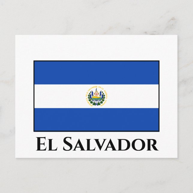 Cartão Postal Bandeira de El Salvador (Frente)