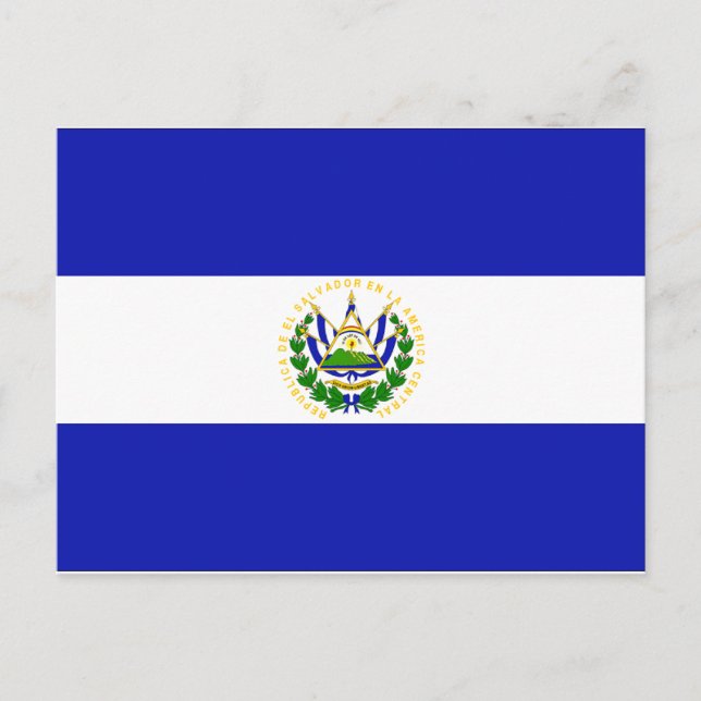 Cartão Postal Bandeira de El Salvador (Frente)