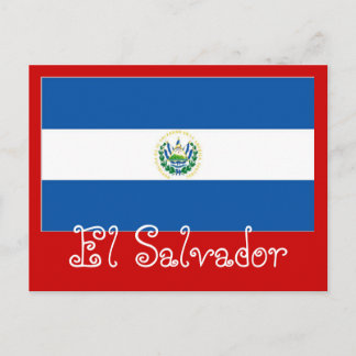 Cartão Postal Bandeira de El Salvador