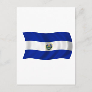 Cartão Postal Bandeira de El Salvador