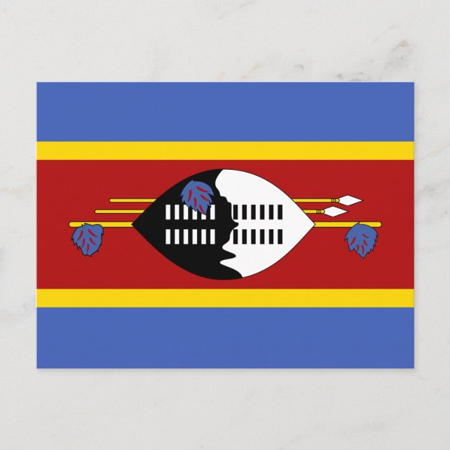 Cartão Postal Bandeira de Essuatíni (Frente)