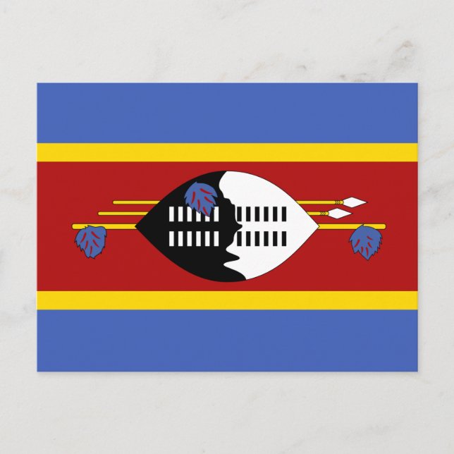 Cartão Postal Bandeira de Eswatini (Frente)