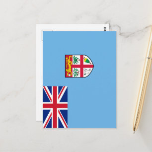 Cartão Postal bandeira de Fiji