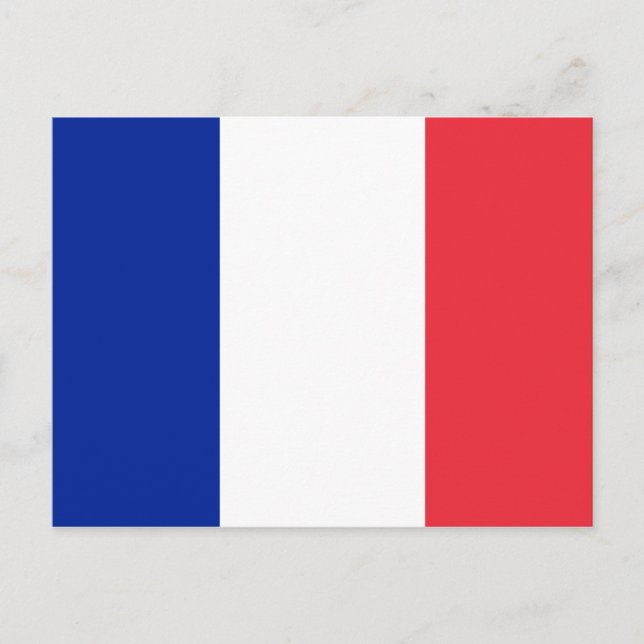 Cartão Postal Bandeira de France (Frente)
