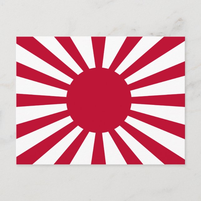 Cartão Postal Bandeira de Guerra Imperial do Japão (Frente)
