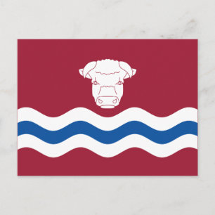 Cartão Postal Bandeira de Herefordshire (Reino Unido)