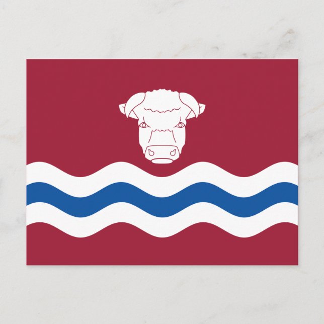 Cartão Postal Bandeira de Herefordshire (Reino Unido) (Frente)