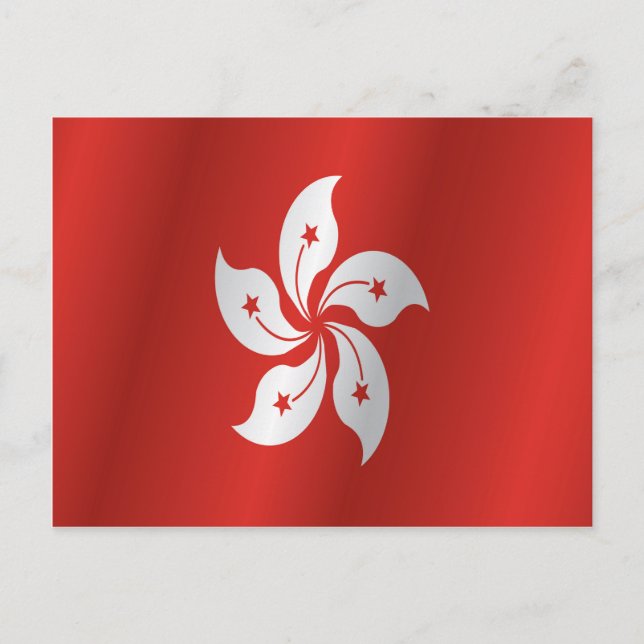 Cartão Postal Bandeira de Hong Kong (Frente)