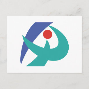 Cartão Postal Bandeira de Iga, Mie, Japão