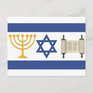 Cartão Postal Bandeira de Israel