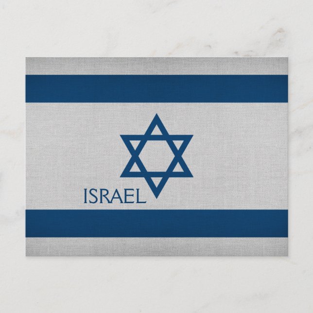 Cartão Postal Bandeira de Israel (Frente)