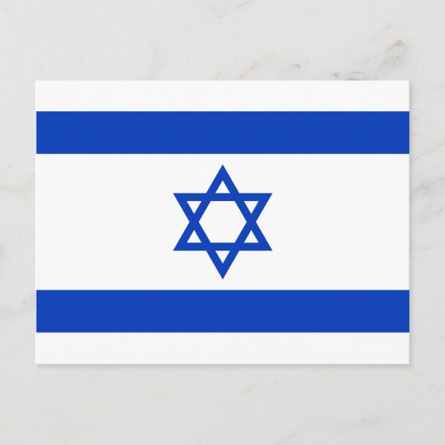 Cartão Postal Bandeira de Israel (Frente)