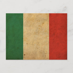 Cartão Postal Bandeira de Italia do vintage