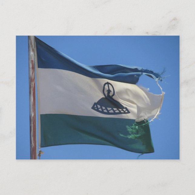 Cartão Postal bandeira de lesotho (Frente)
