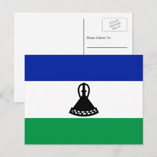 Cartão Postal Bandeira de Lesoto, Bandeira de Lesoto