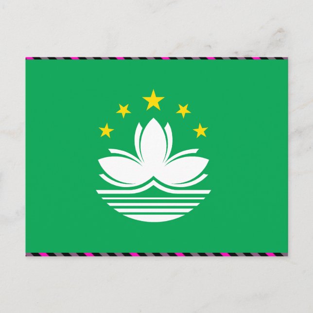 Cartão Postal Bandeira de Macau (Frente)
