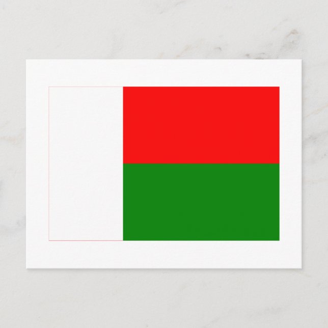 Cartão Postal Bandeira de Madagáscar (Frente)